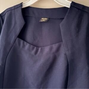 Ardor Women’s Medium Navy Blue Queen Anne Scrub Top Healthcare Salon Spa